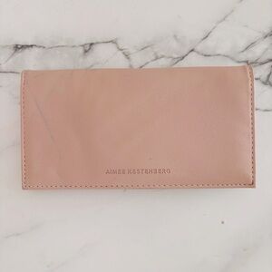 Aimee Kestenberg Marietta Blush Pink Leather Bi-Fold Flat Long‎ Wallet